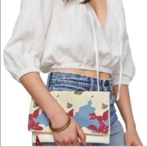 Rachel Pally reversible bloom vegan leather clutch